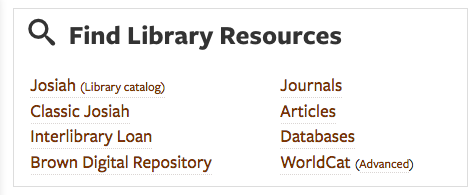 search library resources list