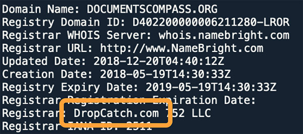 Registrar: DropCatch.com