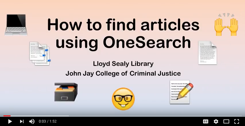 How to find articles screenshot