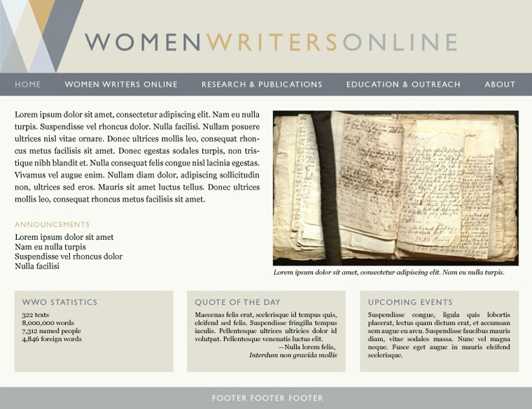 Women Writers Project page