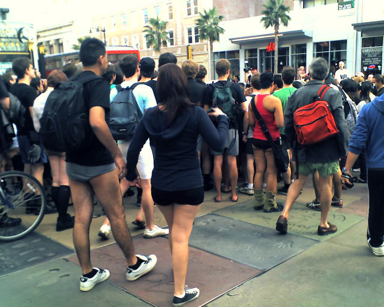 underwear flash mob