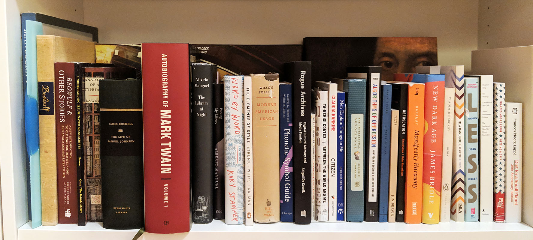 Bookshelf of mostly nonfiction