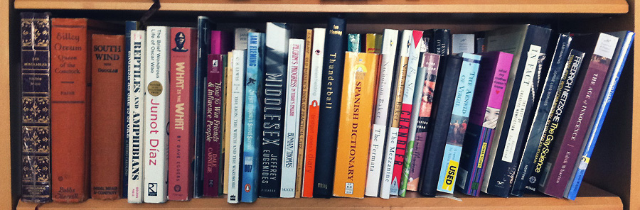 Bookshelf in California