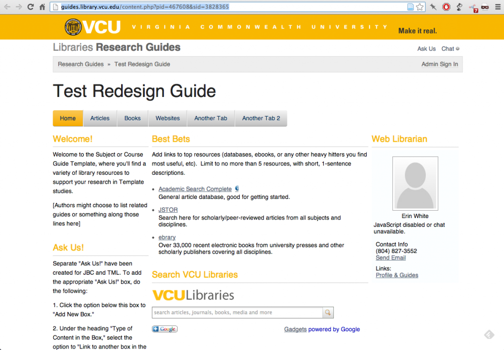libguides redesign