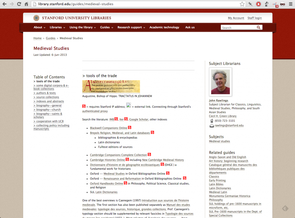 Stanford topic guide