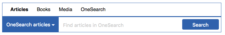 Articles / books / media / OneSearch, simple box