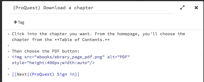 IMG tag (HTML) and double-bracket link (Harlowe)