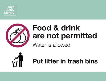 No food permitted sign